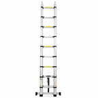 Escada Telescópica TNT Aço Inox, Fácil de Guardar, Portátil, Extensível